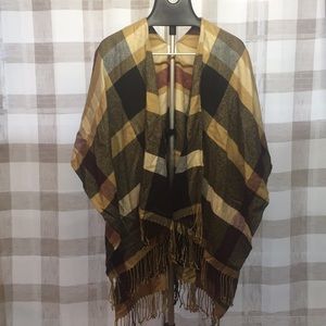 One Size Plaid Wrap Scarf